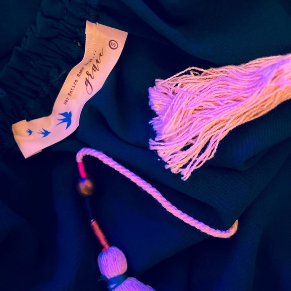 Chic Dark Green Long Sleeve Dress bohemian romper - Picture 15 of 16